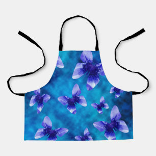 Blue Butterfly Blume, Mädchen Full Print Schürze