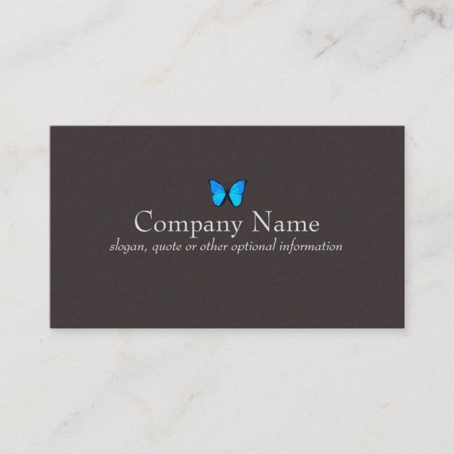 Blue Butterfly Business Card Visitenkarte (Vorderseite)