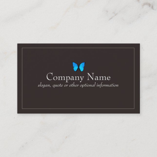 Blue Butterfly Business Card Visitenkarte (Vorderseite)
