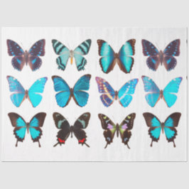 Blue Butterfly Collection Decoupage Seidenpapier