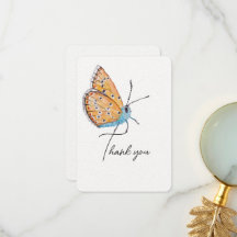Blue Butterfly Dankeschön Card