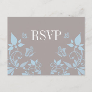 Blue Butterfly Floral UAWG Postkarte