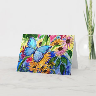 Blue Butterfly Garden Karte
