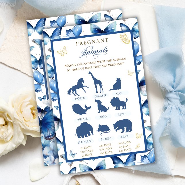 Blue Butterfly Gold Akzente schwangere Tiere (Von Creator hochgeladen)