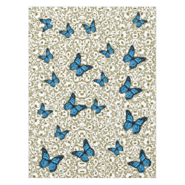 Blue butterfly gold garden tischdecke