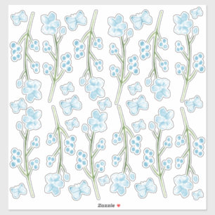 Blue Butterfly Haven Bedroom Wall Set der Aufklebe Aufkleber