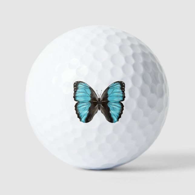 Blue Butterfly Insect Art Lover Golfball (Vorderseite)