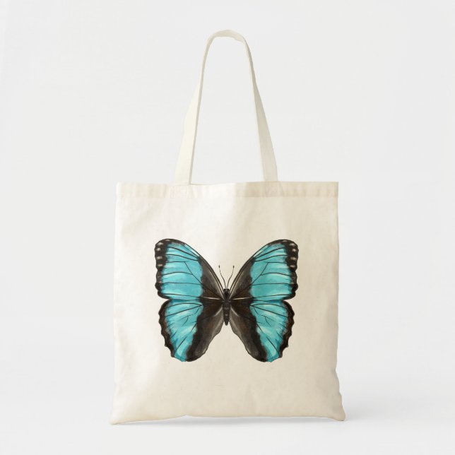 Blue Butterfly Insekt Art Tragetasche (Vorne)