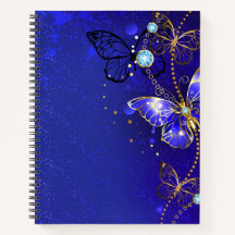 Blue Butterfly Journal Notebook Geschenk