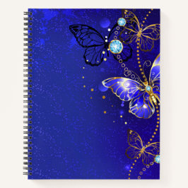Blue Butterfly Journal Notebook Geschenk Notizbuch