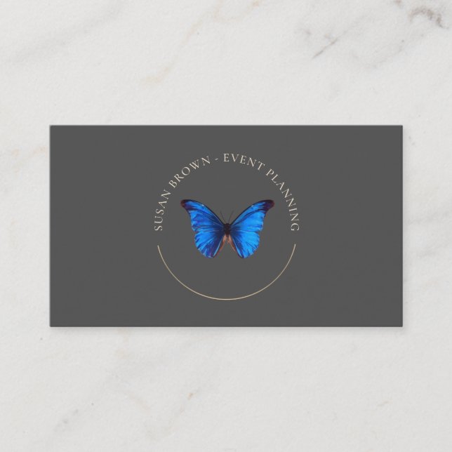 Blue-Butterfly-Logo-Visitenkarte Visitenkarte (Vorderseite)