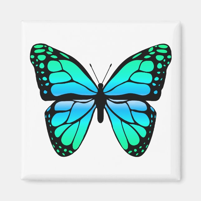 Blue Butterfly Magnet (Vorne)