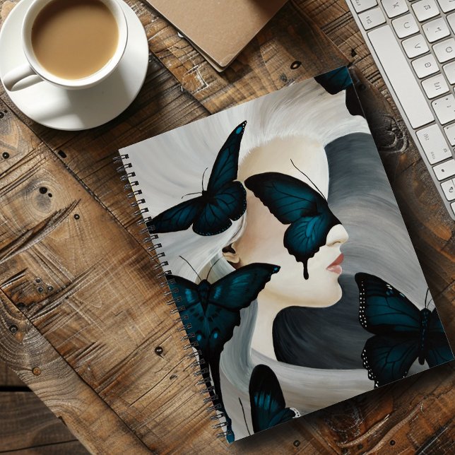 Blue Butterfly Masquerade Notizbuch (Von Creator hochgeladen)