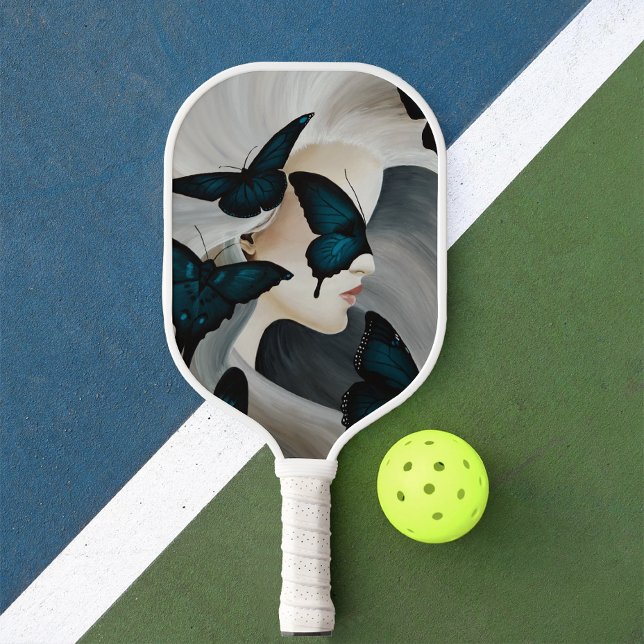 Blue Butterfly Masquerade Pickleball Schläger (Von Creator hochgeladen)