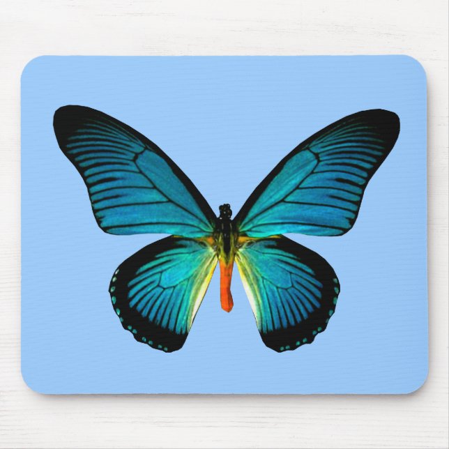 Blue Butterfly Maus Pad Mousepad (Vorne)