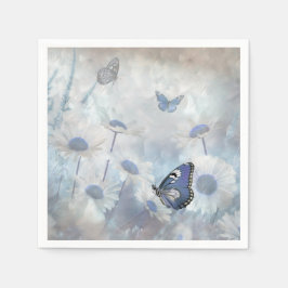 Blue Butterfly Napkin Serviette
