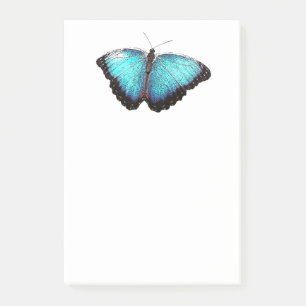 Blue Butterfly Nature Art, Fine Foto Illustration Post-it Klebezettel