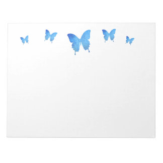 Blue Butterfly Notepad Notizblock