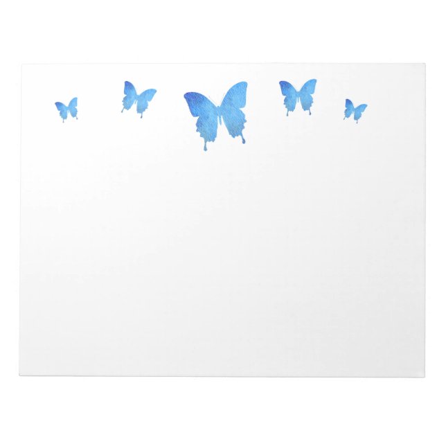 Blue Butterfly Notepad Notizblock (Vorderseite)