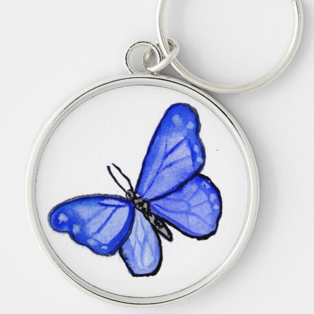Blue Butterfly Pendant Schlüsselanhänger (Vorne)