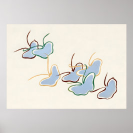 Blue Butterfly Poster