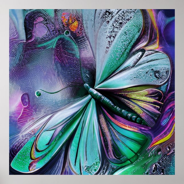 Blue Butterfly Poster (Vorne)