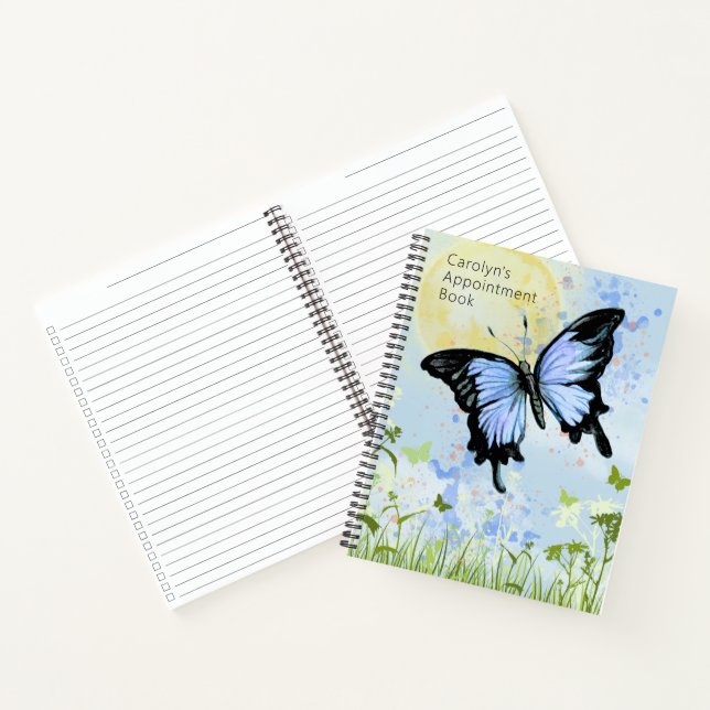 Blue Butterfly Spiral Notebook Notizbuch (Innenseite)