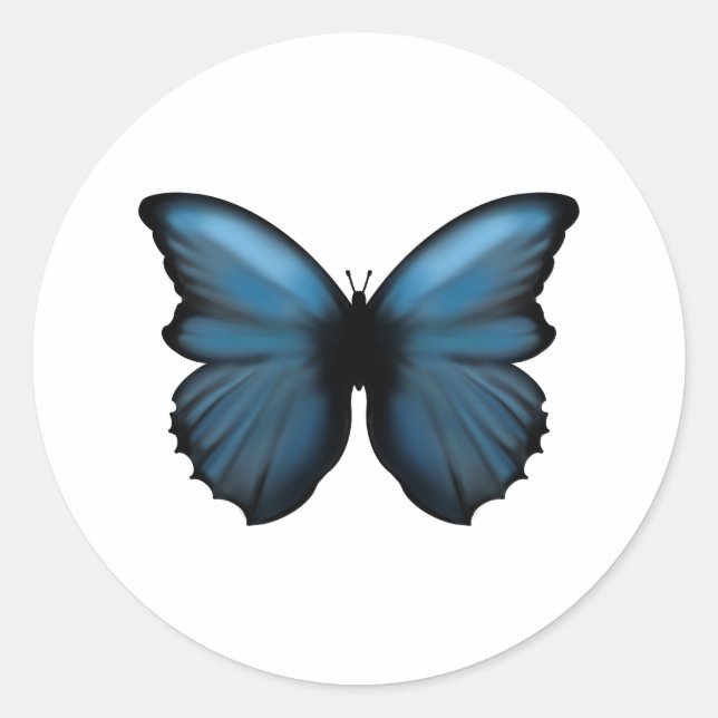 Blue Butterfly Sticker (Vorderseite)