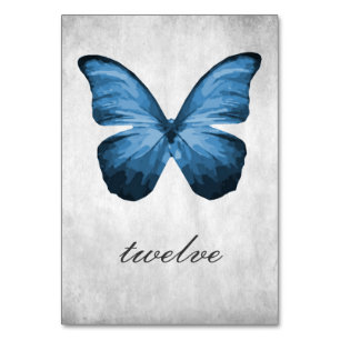 Blue Butterfly-Tischnummer Tischnummer