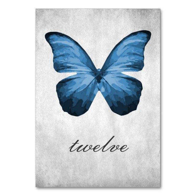 Blue Butterfly-Tischnummer Tischnummer (Vorderseite)