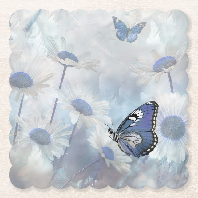 Blue Butterfly Untersetzer (Vorderseite)