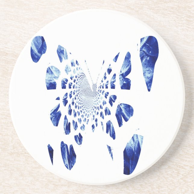 Blue Butterfly Wings Untersetzer (Vorne)