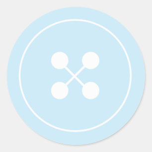 Blue Button Baby Showsticker Runder Aufkleber