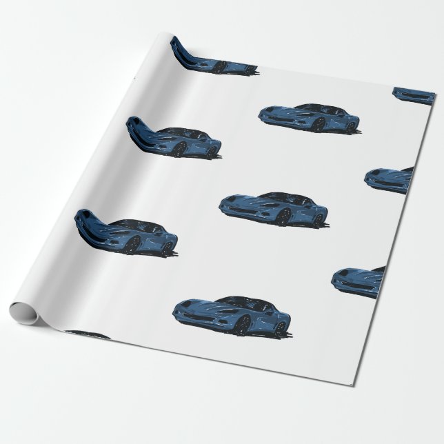 Blue C6 Corvette Packpapier (Ungerollt)