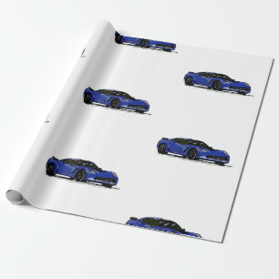 Blue C7 Corvette Packpapier