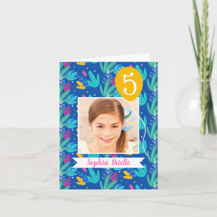 Blue Cactus Desert Pflanze Foto Geburtstag Dankeskarte