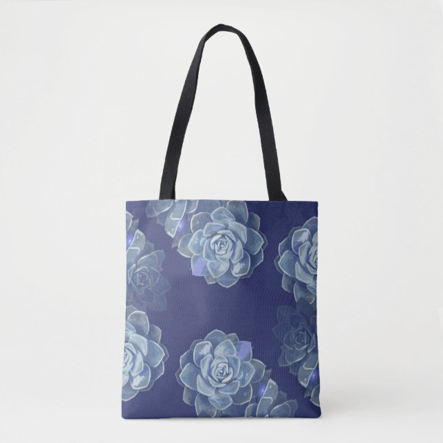 Blue Cactus Tote Bag (Vorderseite)