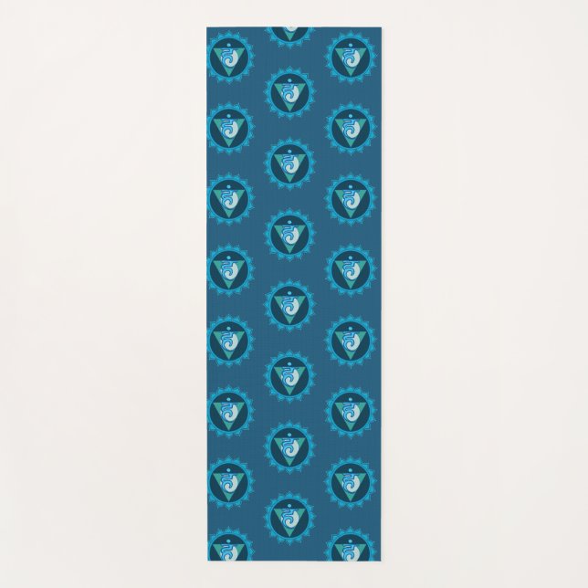 Blue Cahkara, Throat Chakra, Visuddha Yoga Mat Yogamatte (Vorderseite)