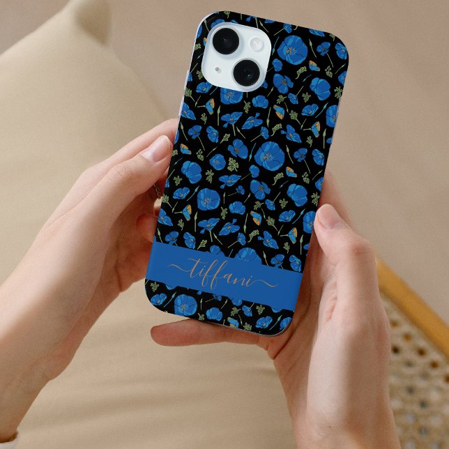 Blue California Poppy Blume Fantasy Case-Mate iPhone Hülle (Von Creator hochgeladen)