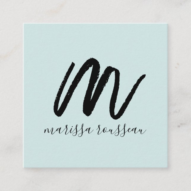 Blue Calling Card für Blue-Calling-Karte für Schwa Quadratische Visitenkarte (Vorderseite)