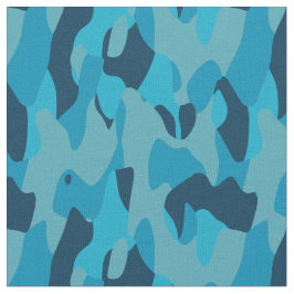 Blue Camo abstract Stoff