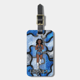 Blue Camo Dancer #1 Luggage Tag Gepäckanhänger