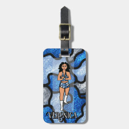 Blue Camo Dancer #2 Luggage Tag Gepäckanhänger