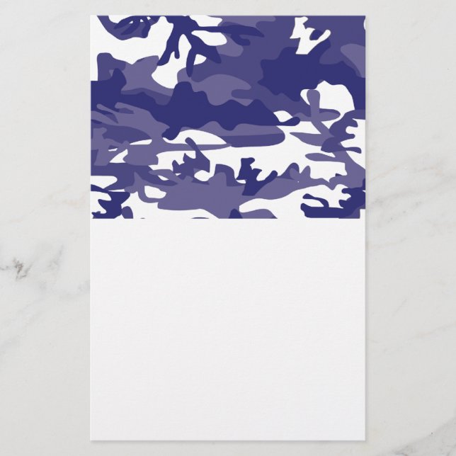 Blue Camouflage Briefpapier (Vorderseite)