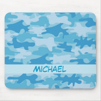 Blue Camouflage Camouflage Name Personalisiert Mousepad