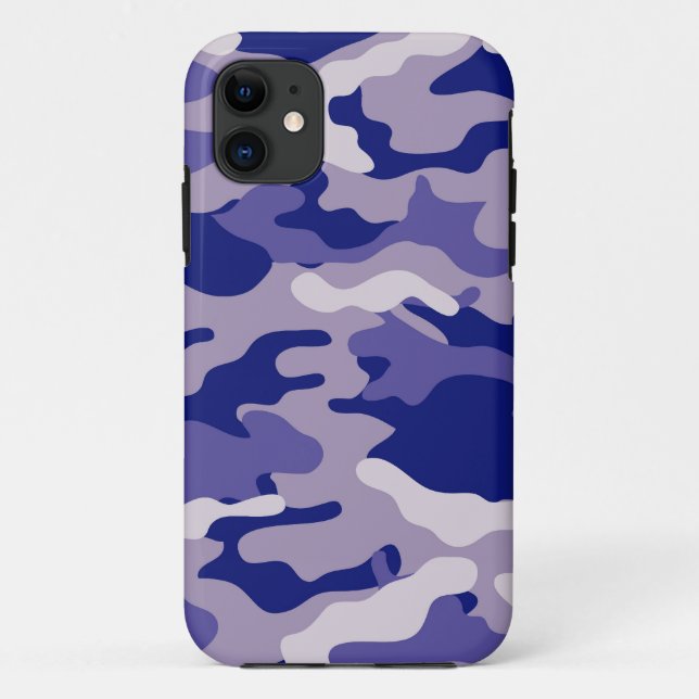 Blue Camouflage Camouflage Textur Case-Mate iPhone Hülle (Rückseite)