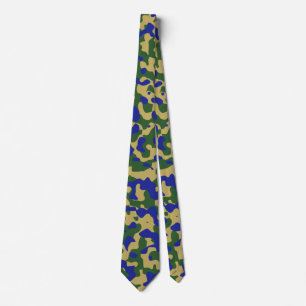Blue Camouflage in Khaki und Forest Green Krawatte