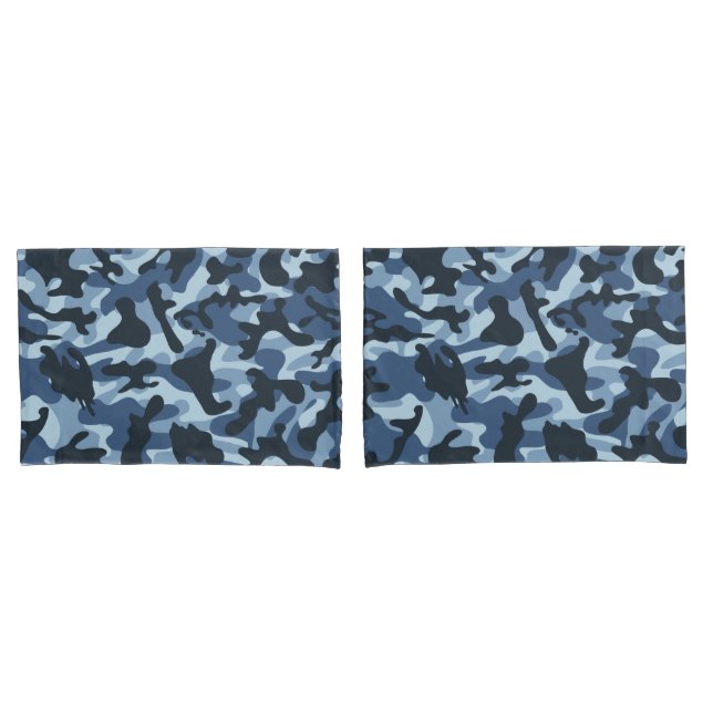 Blue Camouflage Kissenbezug (Vorderseite-Set)
