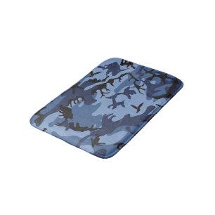 Blue Camouflage, Militär, Armee Badematte