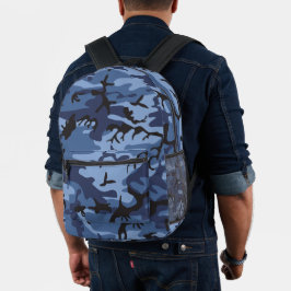 Blue Camouflage, Militär, Armee Bedruckter Rucksack